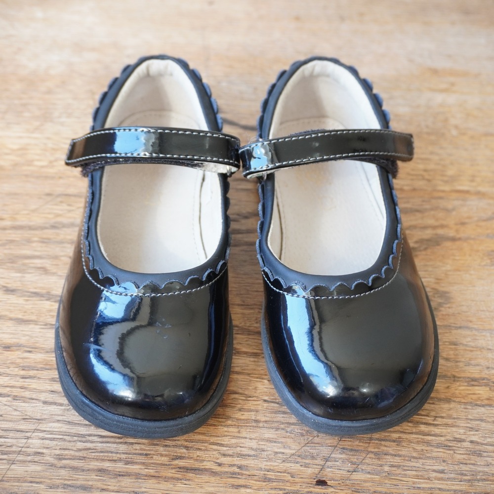 See Kai Run Kids Size 13 Black Patent Leather Mary Jane Scalloped Dress Shoes